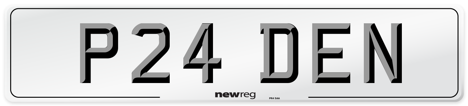 P24 DEN Number Plate from New Reg